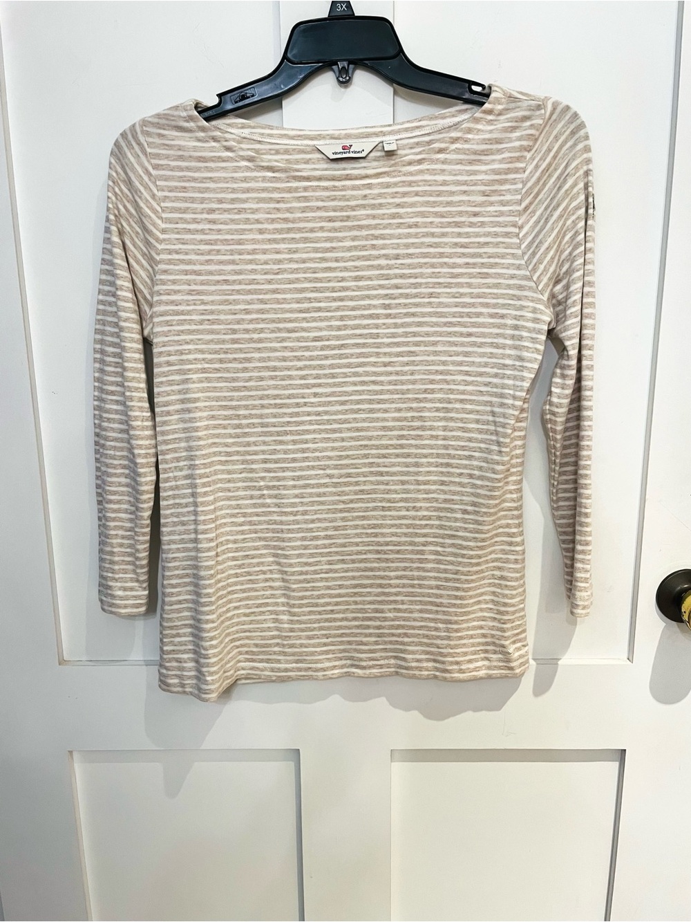 Vineyard Vines Edgartown Harbor Striped Boat Neck Knit Long Sleeve Top, Women L